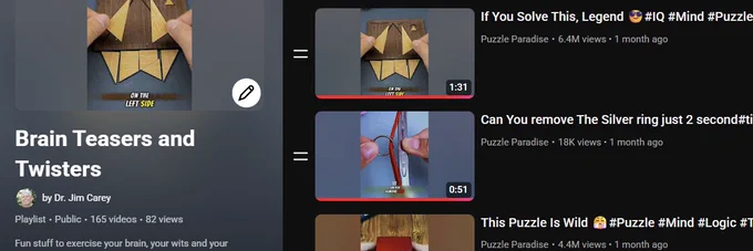 Brain Teasers and twisters youtube playlist