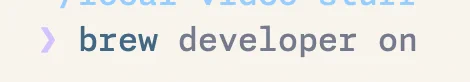 Just run "brew developer on"