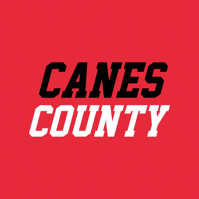 Red "Canes County" graphic
