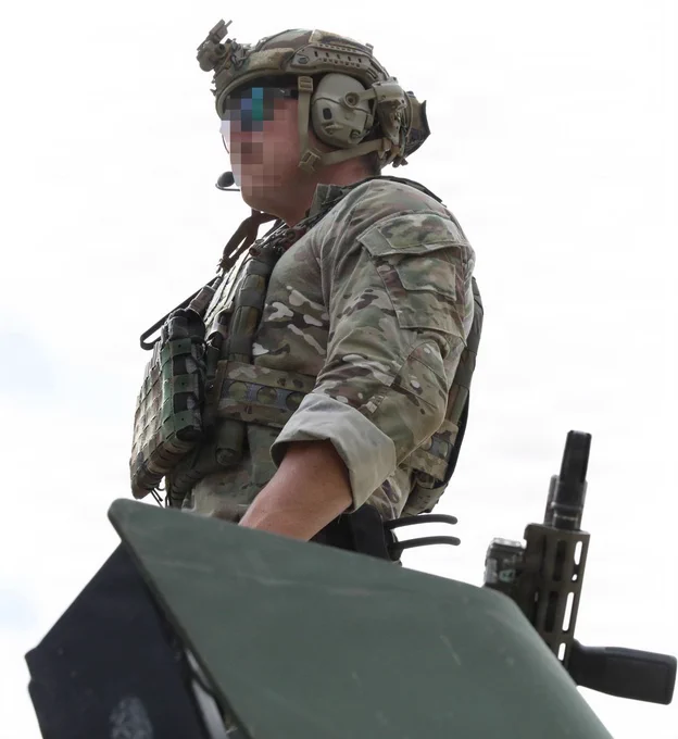 A Green Beret with U.S. Army 20th Special Forces Group (Airborne) stands ready to launch a raid on a simulated enemy cache location during Exercise Trojan Footprint 26 near Negotino, North Macedonia, May 17, 2026. The European theater is a living laboratory where U.S. Special Operations Forces can battle test new equipment, new tactics, and new approaches alongside some of the world's SOF formations. (U.S. Army National Guard photo by Capt. Christopher Booker)