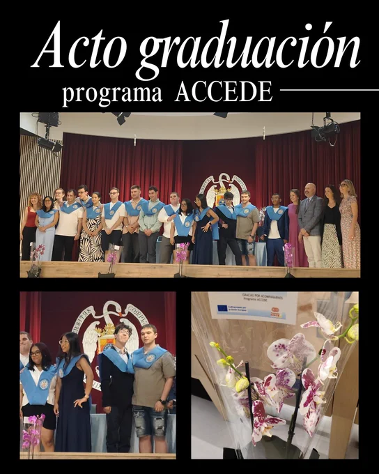 Fotografía de los graduados/as. En la parte central de la imagen Walexia y Ángel Luis
