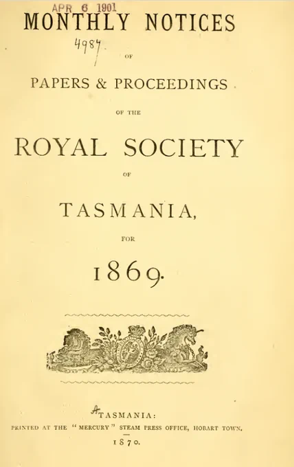 Papers and proceedings of the Royal Society of Tasmania