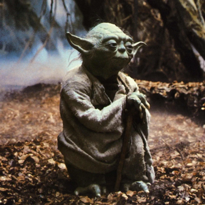 Yoda, clipped from the dvd of the1980 movie "The Empire Strikes Back" in the scene where Yoda admonishes Luke.