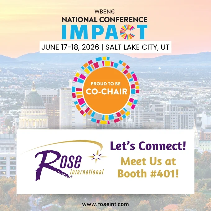 Rose International shares an image highlighting the WBENC 2026 National Conference
