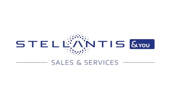 Stellantis logo with a dotted circular design around the letter A and the text 'Sales & Services' below.