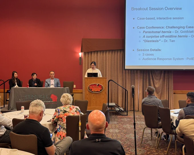 Dr. Victoria Rendell presenting during the Surgical Collaborative of Wisconsin Annual Meeting