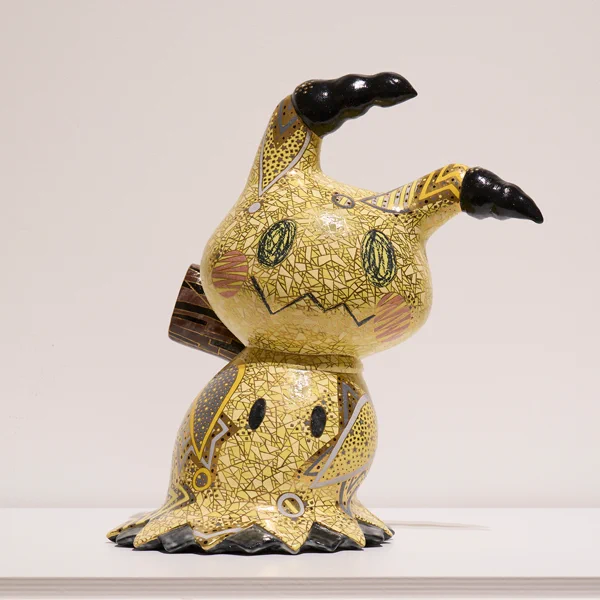 "Mimikyu with Cracked Ice Pattern" 2004 from Venue 4
Made with stoneware, hand building, and overglaze enamels