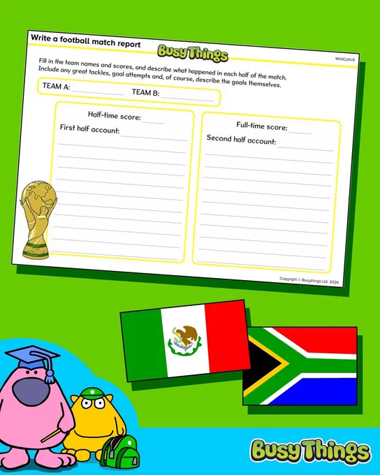 World Cup match report from Busy Things