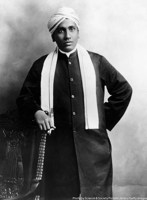 Portrait of Sir Chandrasekhara Venkata Raman.
