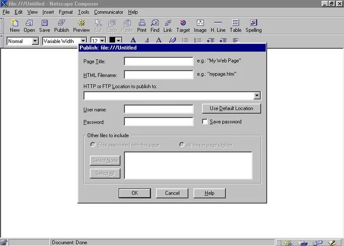 Netscape Communicator 4.0 in 1997