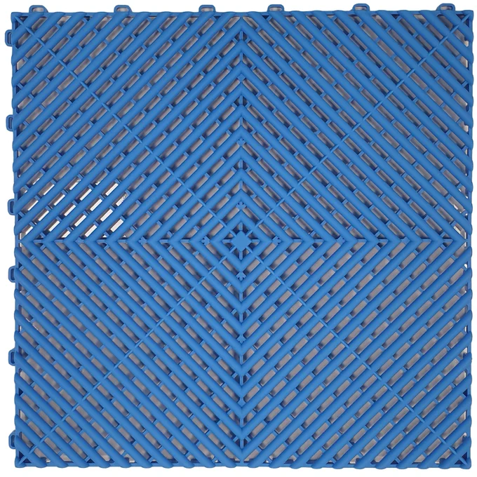 With the Electric Blue MotoVent Interlocking Tile, you can enjoy vibrant and long-lasting colours. The high fade resistance, thanks to UV stabilizers mixed into the material and colour pigments, ensures your tiles retain their brilliance for years to come. The non-slip surface adds an extra layer of safety, preventing slips and trips in all weather conditions.