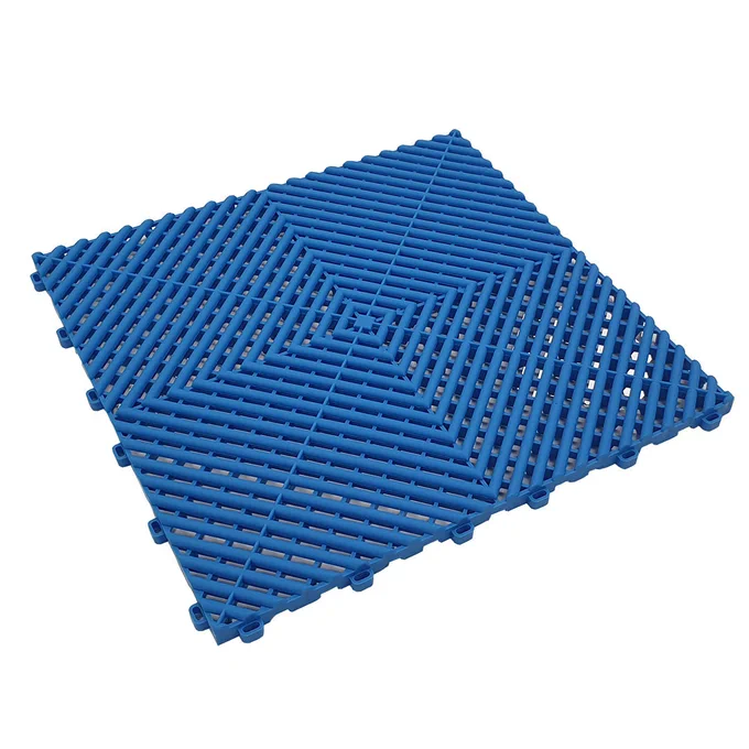 This Electric Blue MotoVent Tile is the ultimate modular tile, renowned for its superior strength and exceptional performance. With tile dimensions of 400mm x 400mm x 18mm, it offers a perfect fit for a wide range of applications. What sets MotoVent Tiles apart is its unique construction as the only solid flooring tile created with a 4-point injection mould, ensuring unmatched durability and reliability. These Electric Blue MotoVent Interlocking Tile are a perfect solution for Garages, Workshops, Warehouses, Gyms, Factories, Commercial and Temporary Spaces making your flooring space stand out.