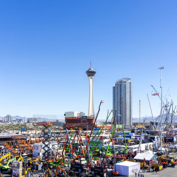 Construction booths and equipment at CONEXPO-CON/AG 2026.