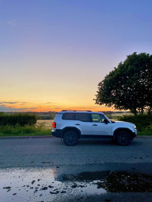 Toyota Land Cruiser in a Rutland sunset