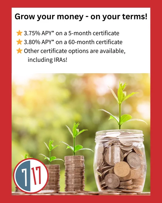 Grow your money - on your terms. Rates listed