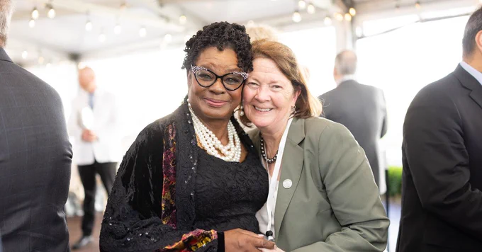 Congresswoman Gwen Moore with Thrivent President and CEO Terry Rasmussen at the ACLI Board Reception.