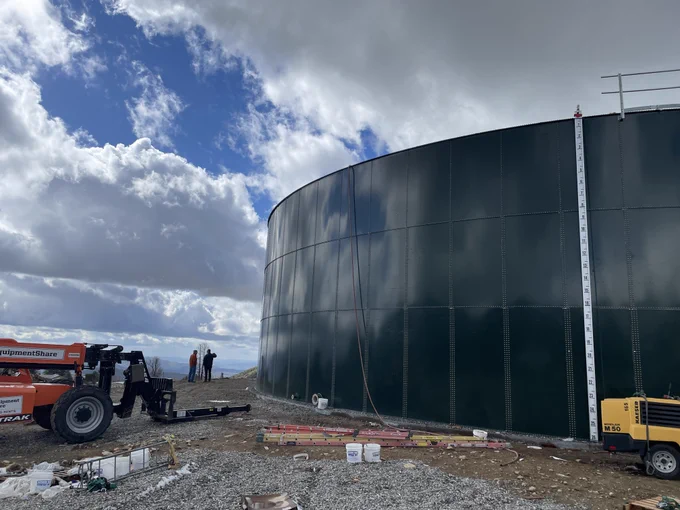 DWR provided over $3.5 million in funding through the DWR Small Community Drought Relief Grant Program to the Banning Heights Mutual Water Company for critical water system improvements, including a brand-new one-million-gallon reservoir. 