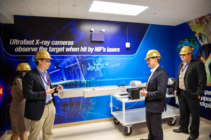 Napoli toured the National Ignition Facility, which is a cornerstone of the experimental element of stockpile modernization. Principal Associate Director for the National Ignition Facility and Photon Science Directorate Vincent Tang led the tour. 
