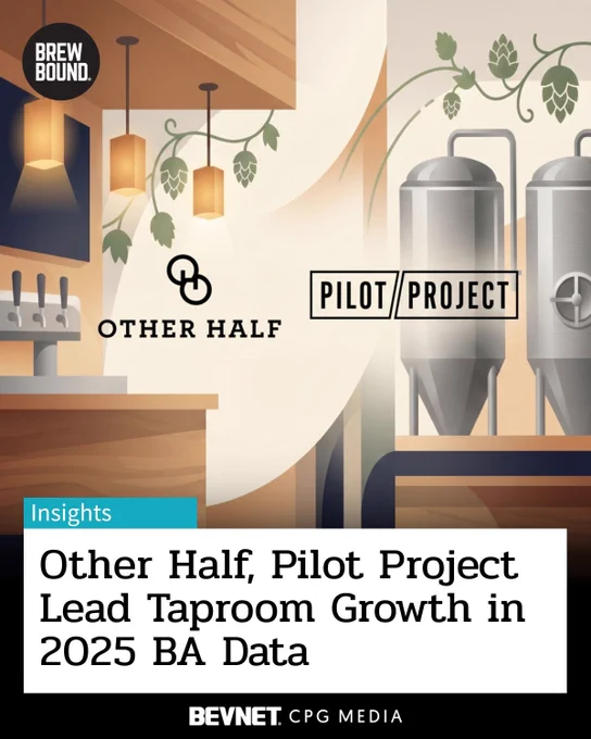 Other Half, Pilot Project Top Taproom Growth Charts as Hospitality Businesses Find Traction (2025 Hospitality Data Part 1)