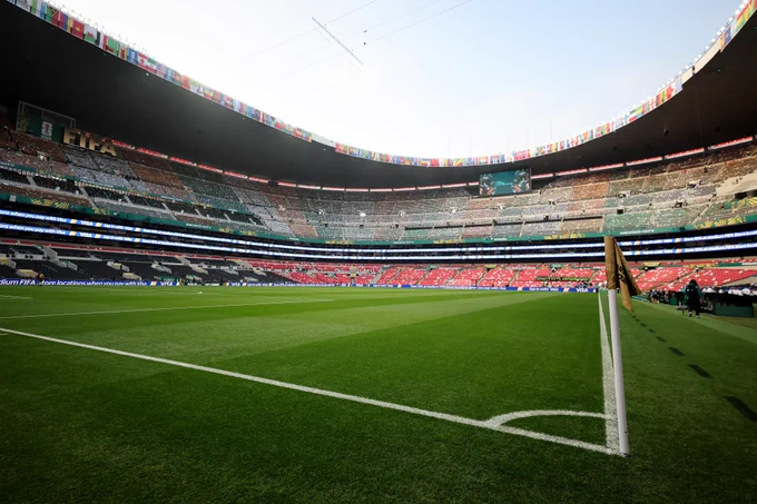A general view inside Mexico City Stadium ahead of the FIFA World Cup 2026 opening game between Mexico and South Africa.