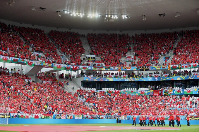The Red Wall against Slovakia at EURO 2016.