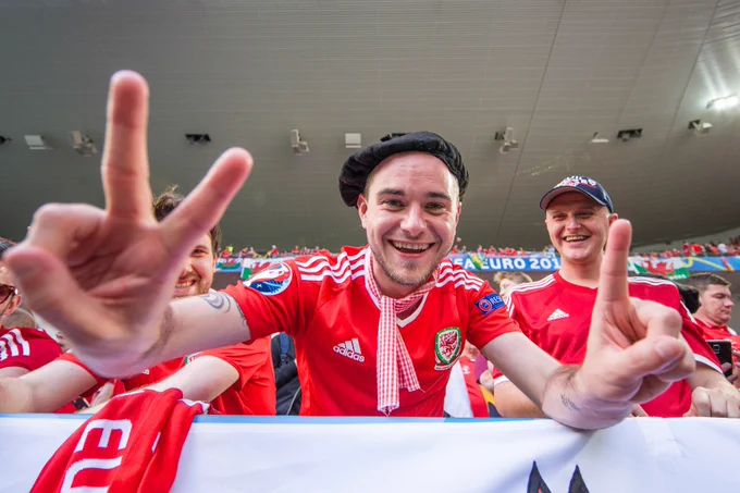 The Red Wall against Slovakia at EURO 2016.