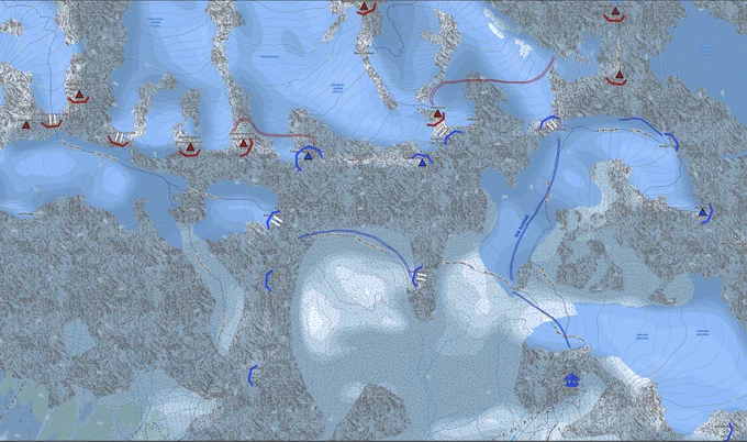 Map of outposts in the Ortler sector