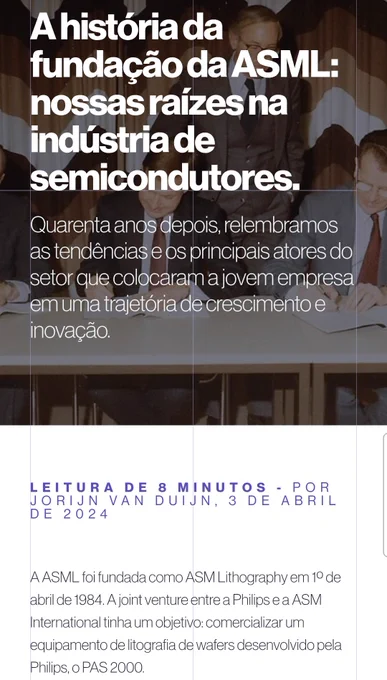 ASML/Philips e a política industrial da Holanda e Europa