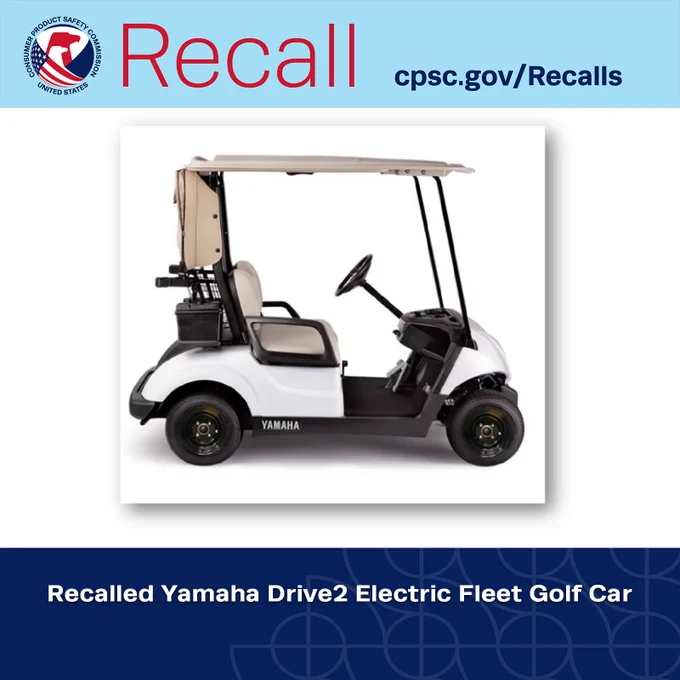 Recalled golf car.