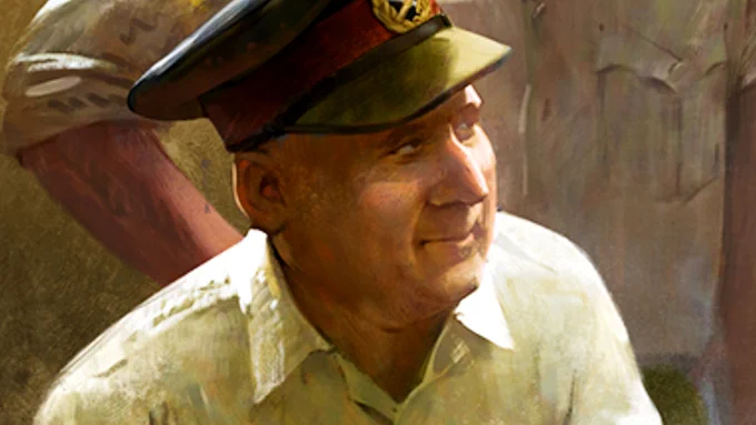 Hearts of Iron 4 - A man in a green military cap.