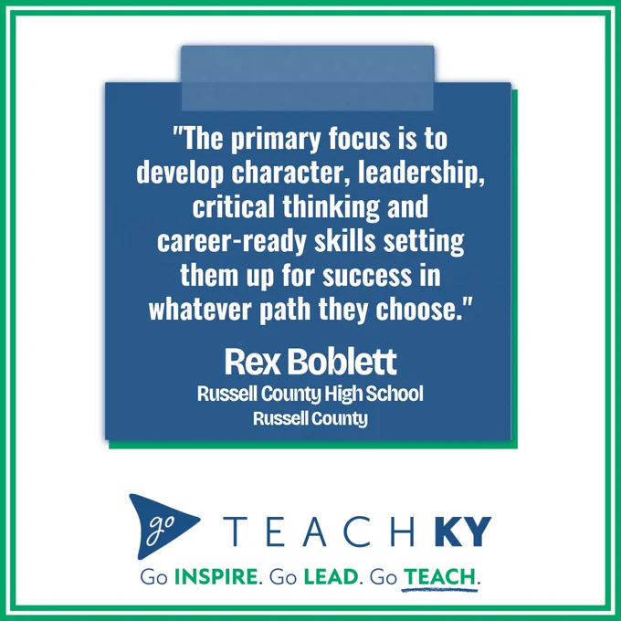 Thoughtful Thursday quote from Rex Boblett of Russell County High School