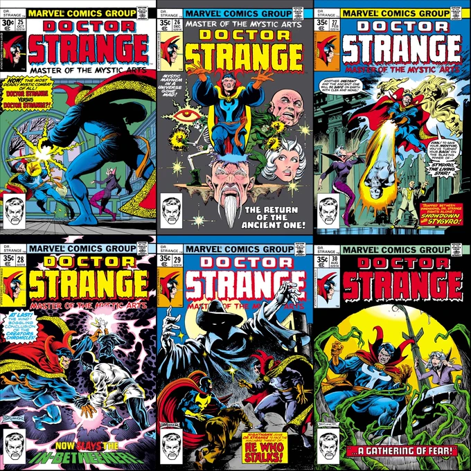 Doctor Strange #25-30 cover dated October 1977-August 1978.
