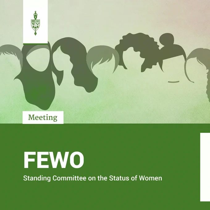 Silhouette of women’s heads.

Meeting	
FEWO	
Standing Committee on the Status of Women