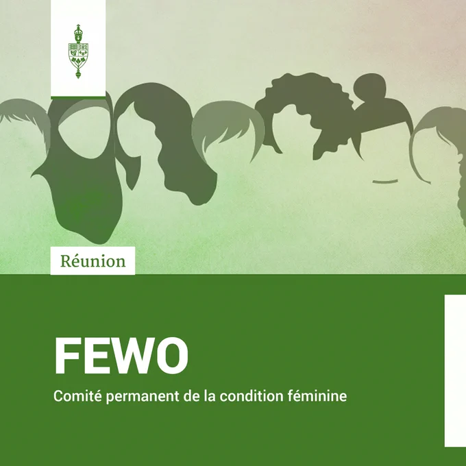 Silhouette de têtes de femmes.

Réunion	
FEWO	
Comité permanent de la condition féminine