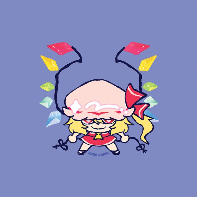 Vampire with crystal wings character from the game franchise, Touhou