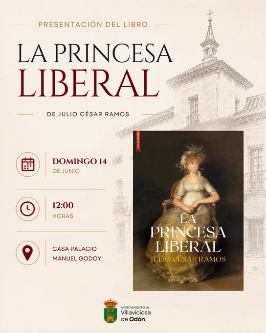 En el crepúsculo de su vida, un hombre recibe un misterioso legado: los escritos íntimos de la única mujer a la que amó, la infanta María Teresa de Borbón. A través de sus memorias, se abre una ventana a la historia desconocida de una mujer marcada por la grandeza y el exilio, la ternura y el desarraigo. Desde su niñez en los palacios de Gredos hasta su forzado encierro en un convento.

La princesa liberal es el retrato íntimo de María Teresa de Borbón y Vallabriga, que fuera condesa de Chinchón y primera esposa de Manuel Godoy, atrapada entre su linaje, sus ideales políticos y su deseo de libertad. Una mujer que se negó a desaparecer en los márgenes de la historia y tuvo la valentía de luchar por sus ideales. 