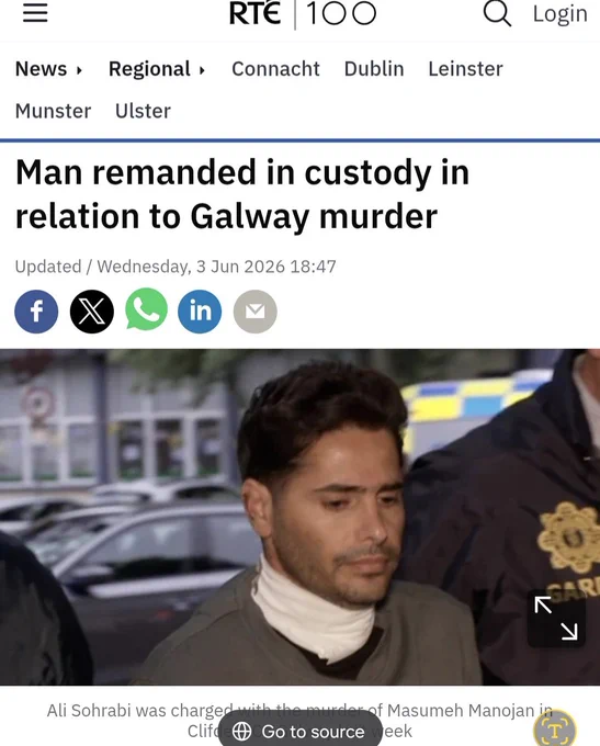 Masoumeh Jafri Manojan, an Iranian national also known as Masuma Sohrabi, one of the images in your collage, was brutally murdered on the outskirts of Clifden. You said there was "silence", no there was not. Furthermore, the man charged with her murder is Ali Sohrabi, aged 35, of no fixed abode. 