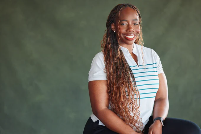 Branay Hicks ('18 MS, Athletic Training) is featured at the FIFA Fan Festival. (Courtesy of IF/THEN® Collection)