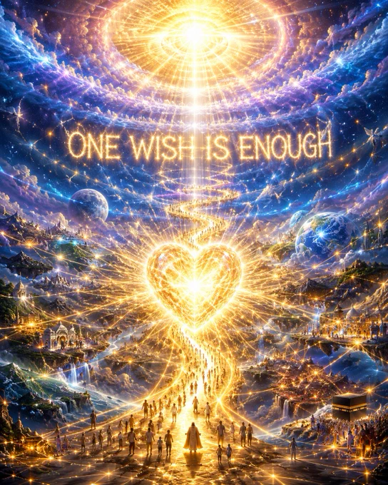One wish is enough from the heart,
Your soul returns to its Owner’s part.