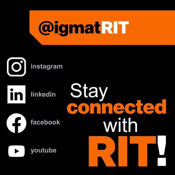 @igmatrit Stay connected with RIT School of Interactive Games and Media on Instagram, Linkedin, Facebook, and Youtube