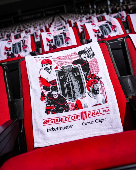 Photo of the SCF Game 5 rally towel