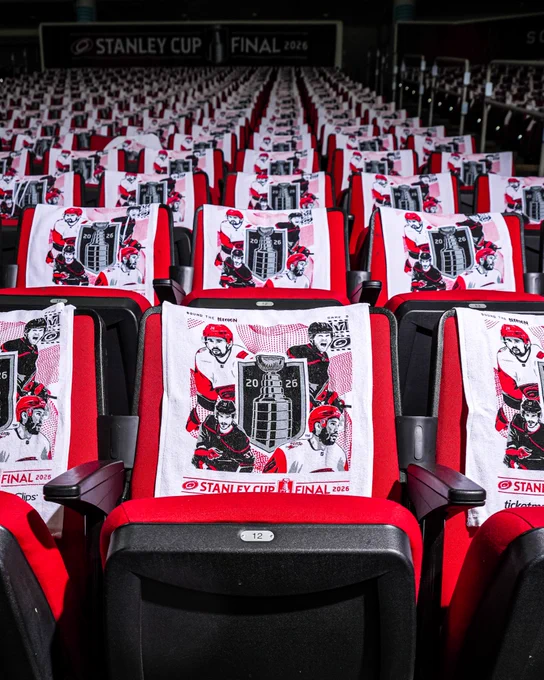 Photo of the SCF Game 5 rally towels