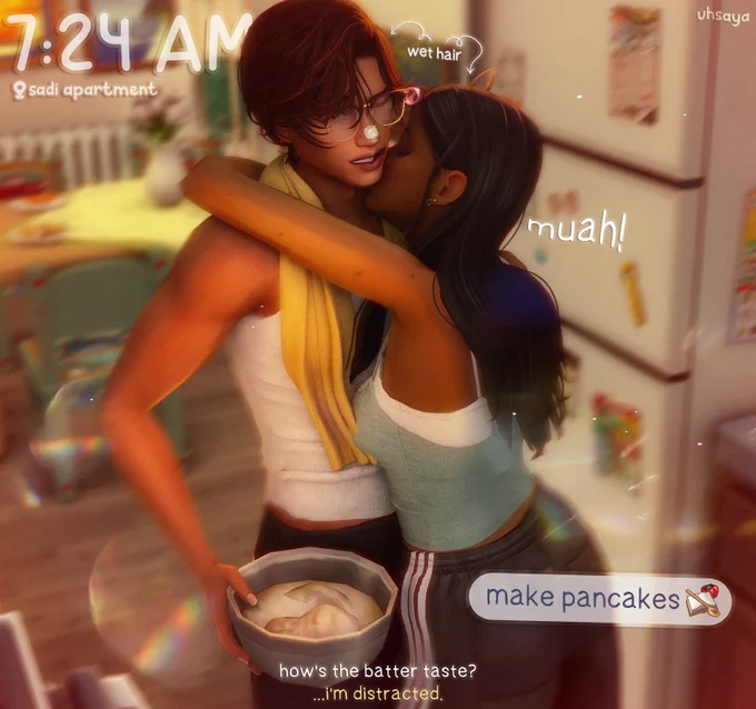 - safiya: how's the batter?
- jude: ...i'm distracted.