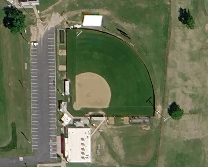 Aerial image of the ballpark from Google Earth

