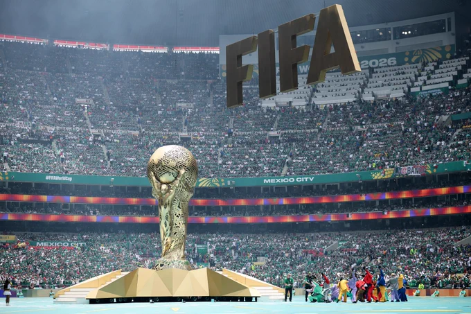 The stage at the FIFA World Cup opening ceremony