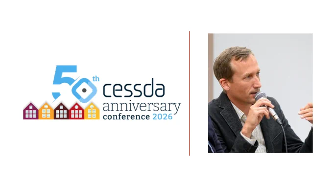 CESSDA logo and headshot of Brett Powell