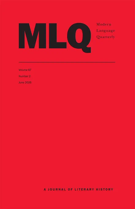 Bright red cover with large black MLQ masthead and centered white text for special issue details