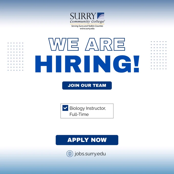 blue gradient flyer. text reads "We are hiring"