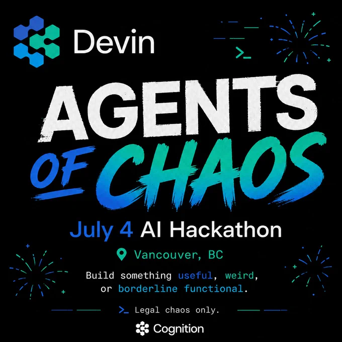 Devin Agent Hackathon: Agents Of Chaos
A hackathon in Vancouver BC with no wrong answers. 