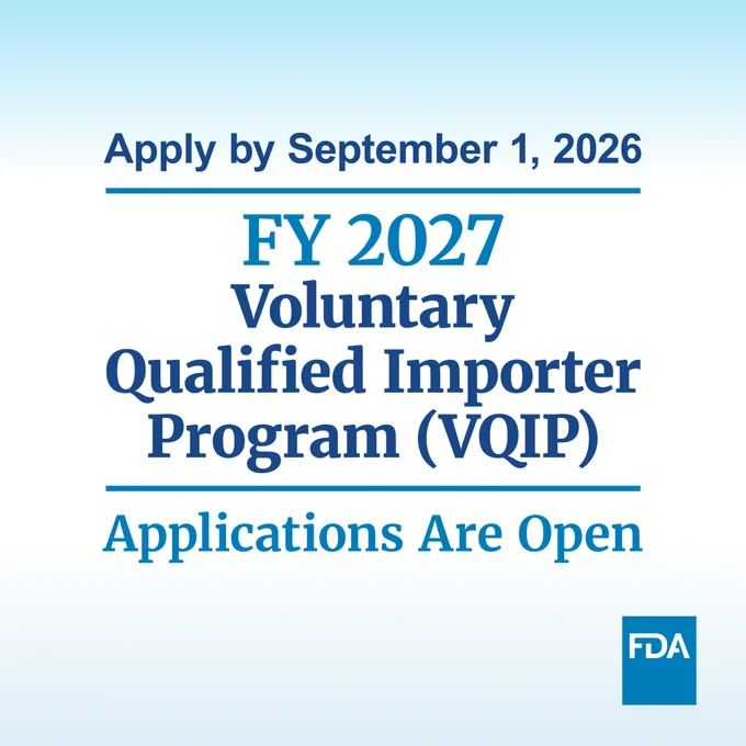 Food safety and security matter! With VQIP, we're enhancing supply chain safety for consumers. Get on board and see how VQIP can benefit you. https://bit.ly/3S2ktId. 
